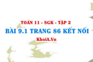 Bài 9.1 trang 86 Toán 11 Kết nối tri thức Tập 2